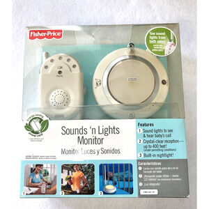 Baby Monitor Fisher-Price Sounds ‘n Lights Audio Unit NIB‎ Dual-Sided Light Up